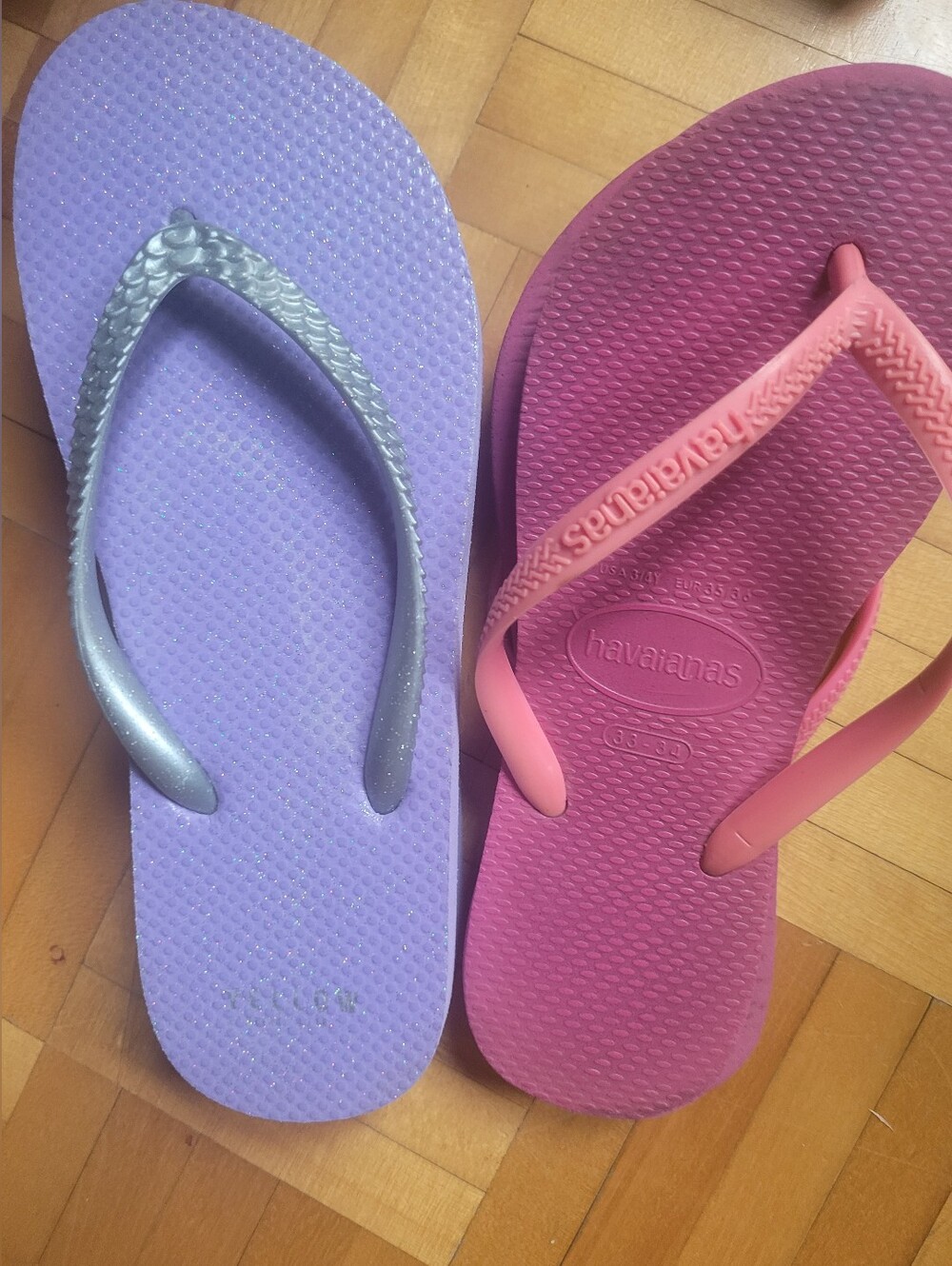 Two Women's Pink Flip Flops